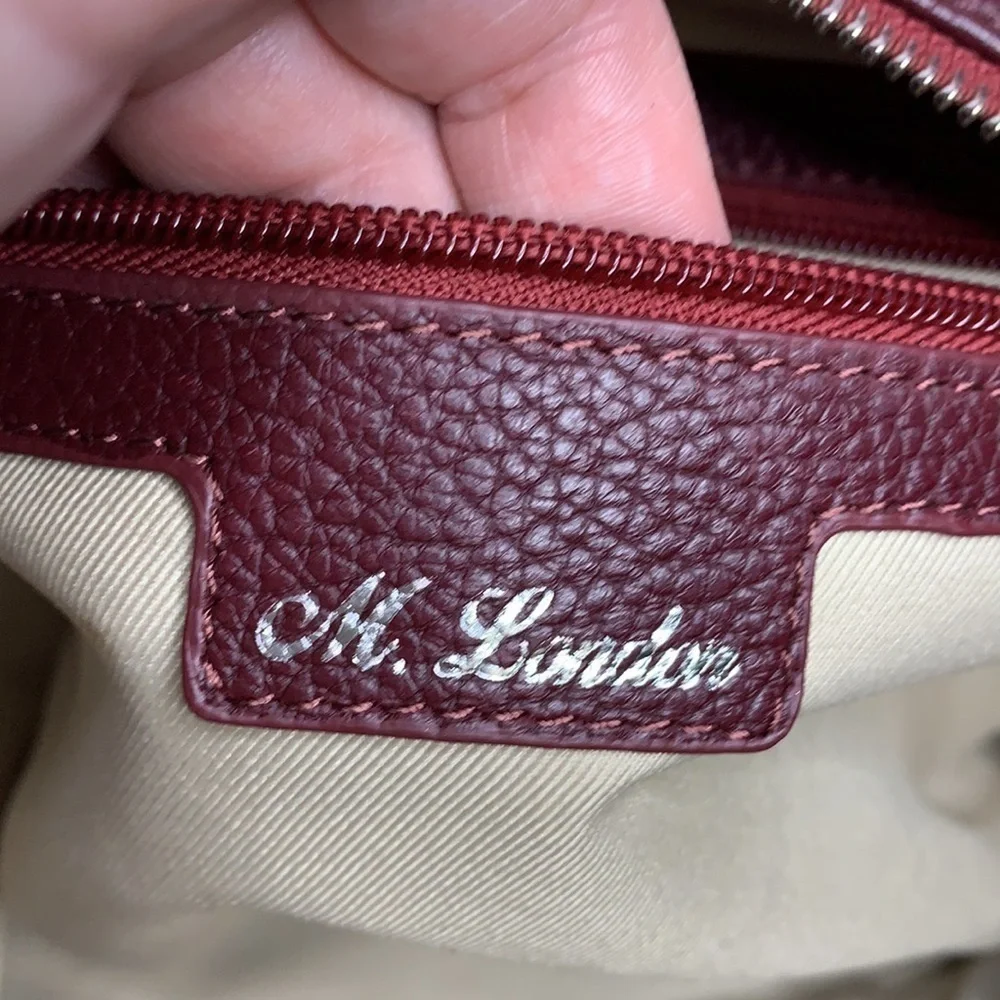 M London Convertible Deep Red Leather Satchel